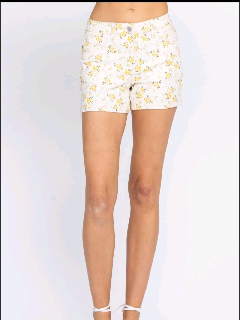 Judy Blue Los Angeles Floral Print Denim Shorts Women Size M - Picture 3 of 11